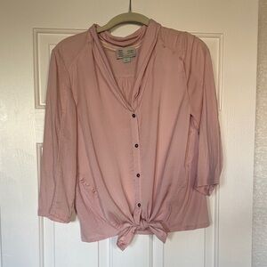 Anthropologie Light Pink Button-Down Shirt